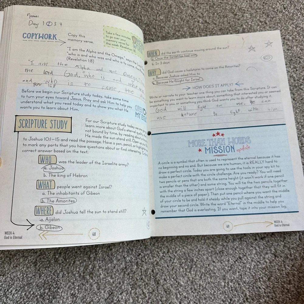 More Than Words Living Faith Bible Curriculum by Rebecca Spooner
